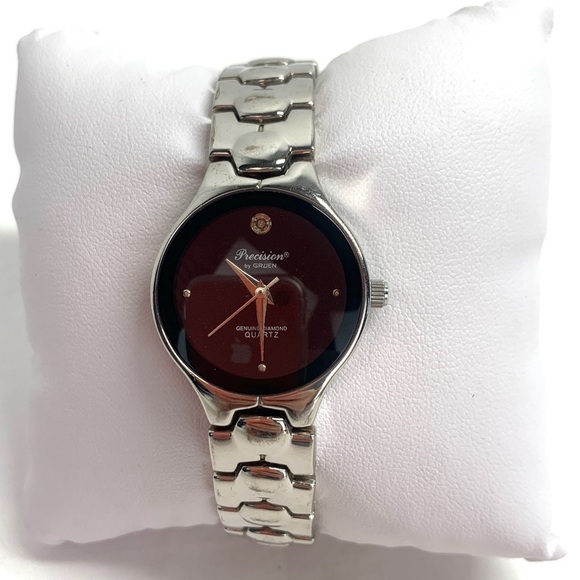 Precision By Gruen, Ladies Watch F3047641/MZB Diamond Quartz, Steel Band - Picture 1 of 9